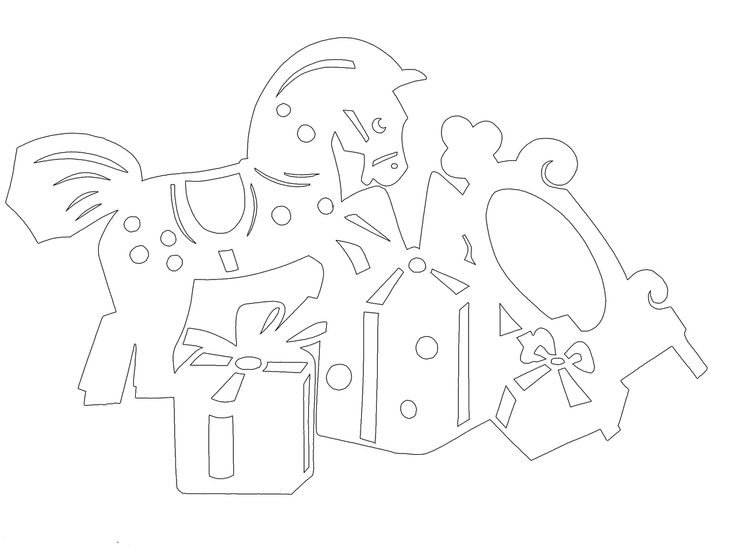 Вытынанка новый год