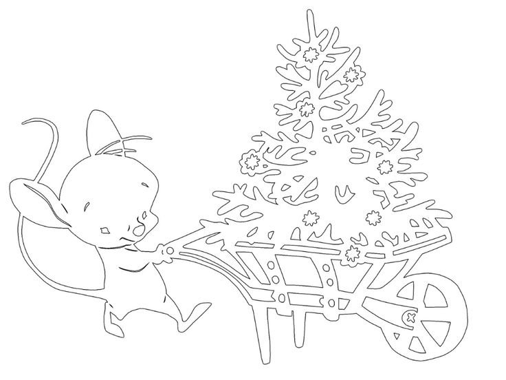 Новогодние шаблоны на окна