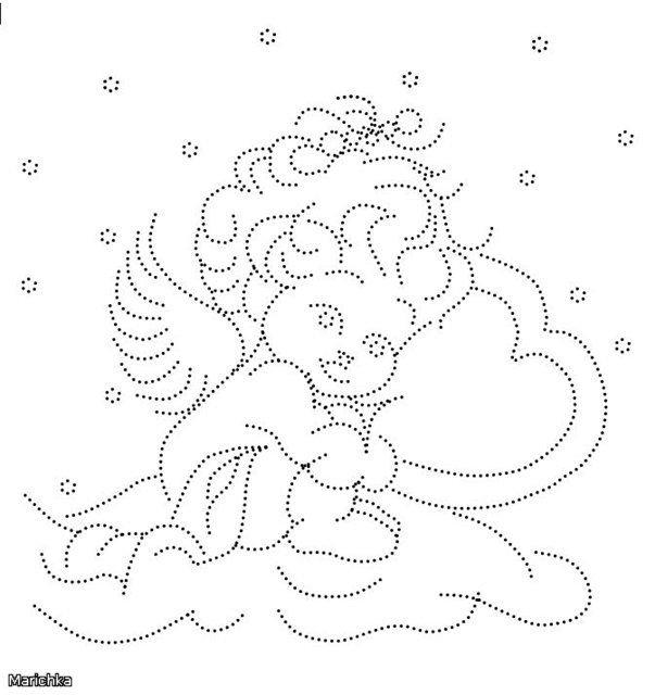 Трафареты для страз по точкам