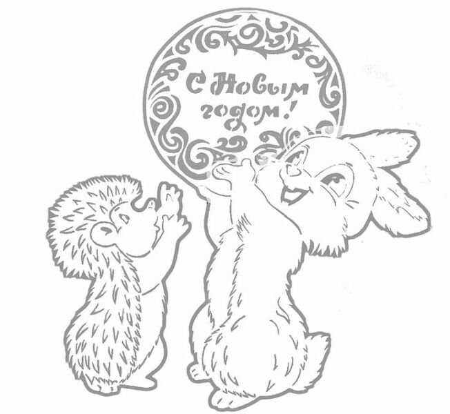 Вытынанка Зайка