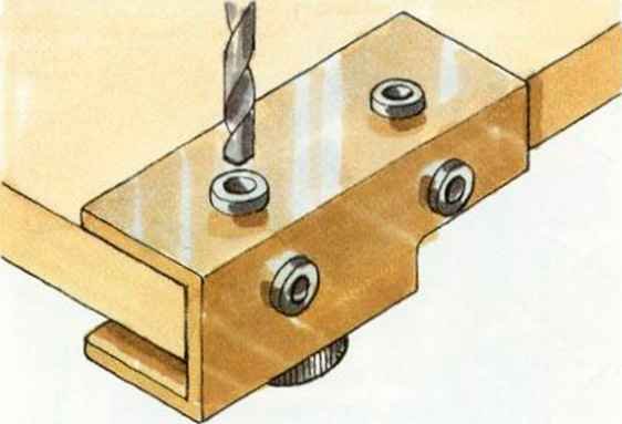 Кондуктор для сверления отверстий под шканты Wolfcraft