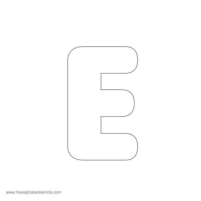 Буква е трафарет