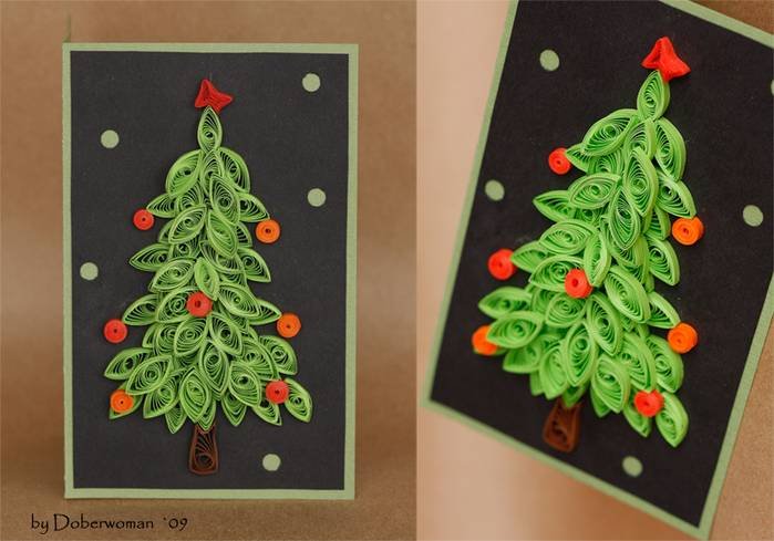 Квиллинг елка Новогодняя для начинающих