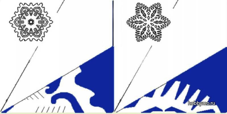 Красивые шестиугольные снежинки из бумаги