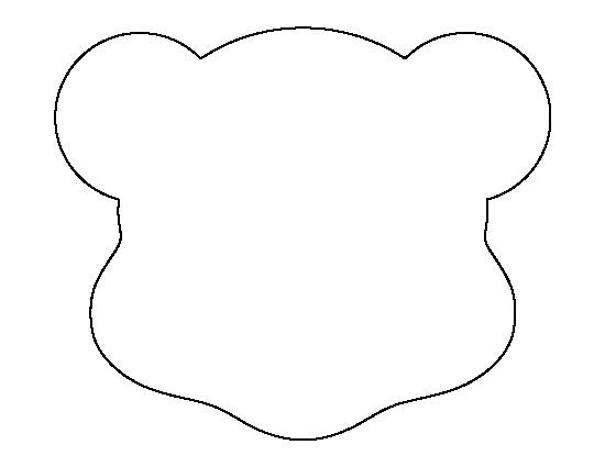 Шаблон мишка для аппликации