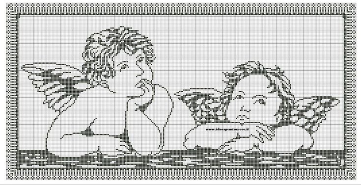 Монохромная вышивка крестом схемы