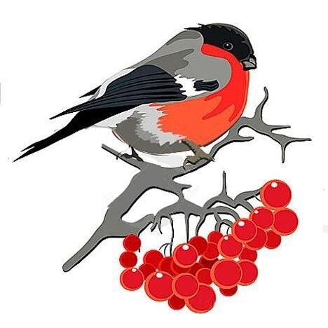 Снегири на ветке