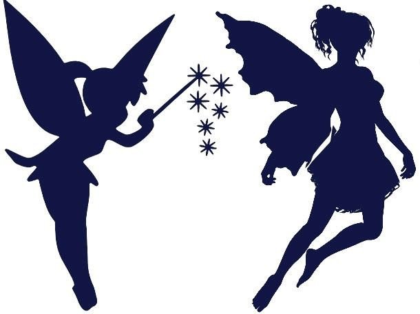 Трафарет феи на окно