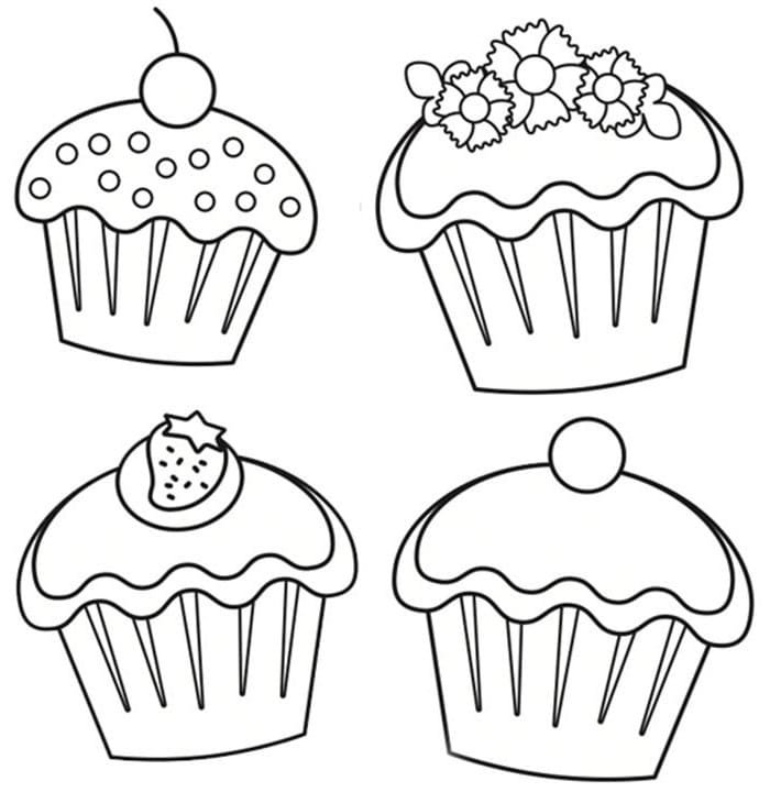 Пирожное. Раскраска