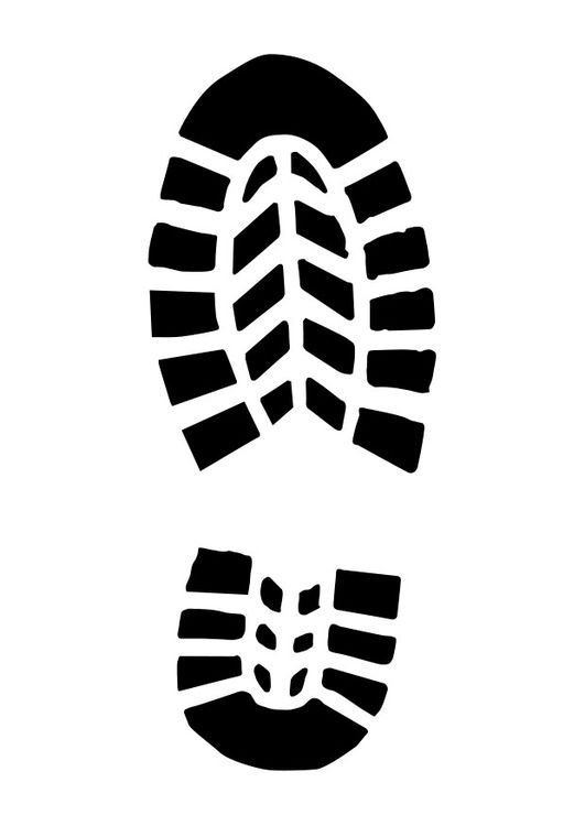 След ботинка