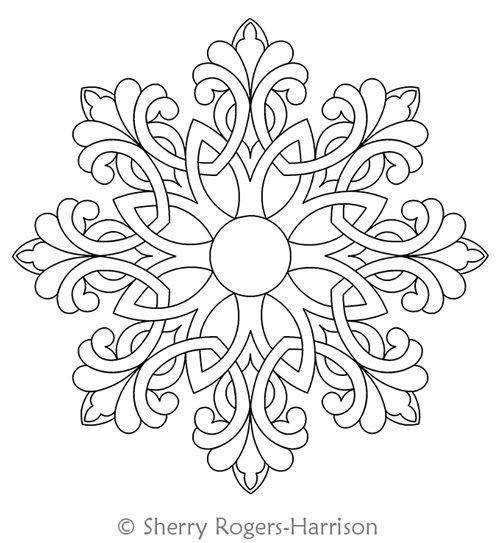 Снежинки для витража