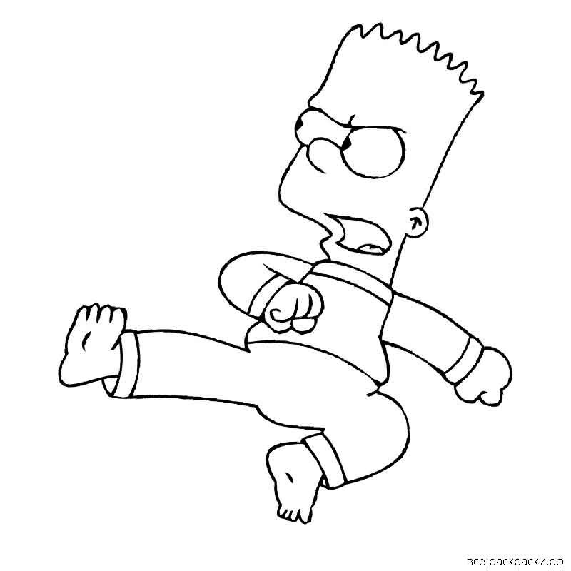 Барт симпсон контур