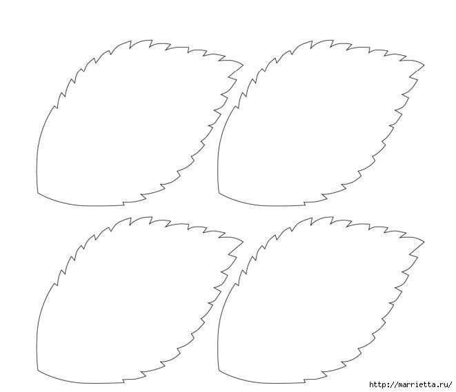 Трафареты листиков для цветов