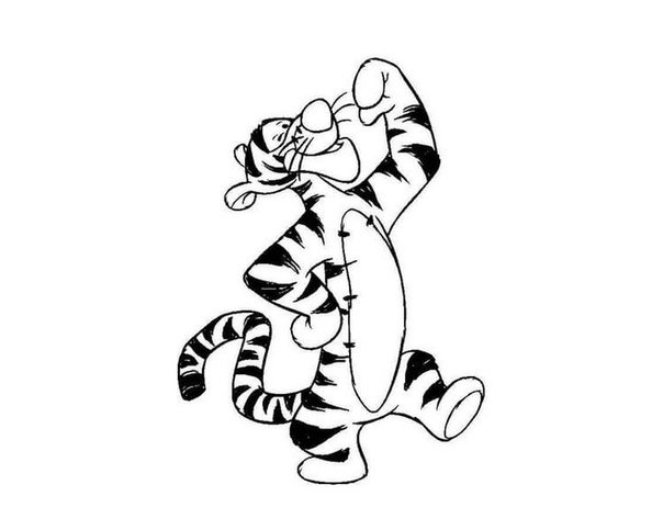 Тигр. Раскраска