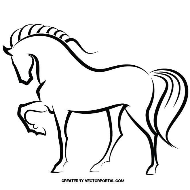 Трафарет лошади