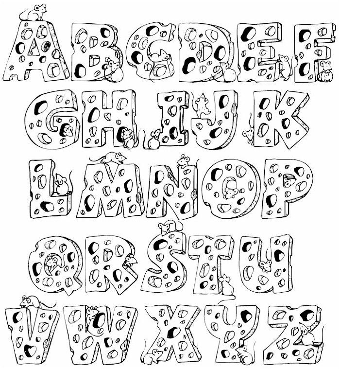 Шрифт для раскрашивания