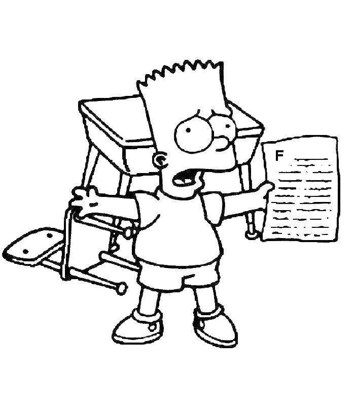 Картинки для раскрашивания симпсоны