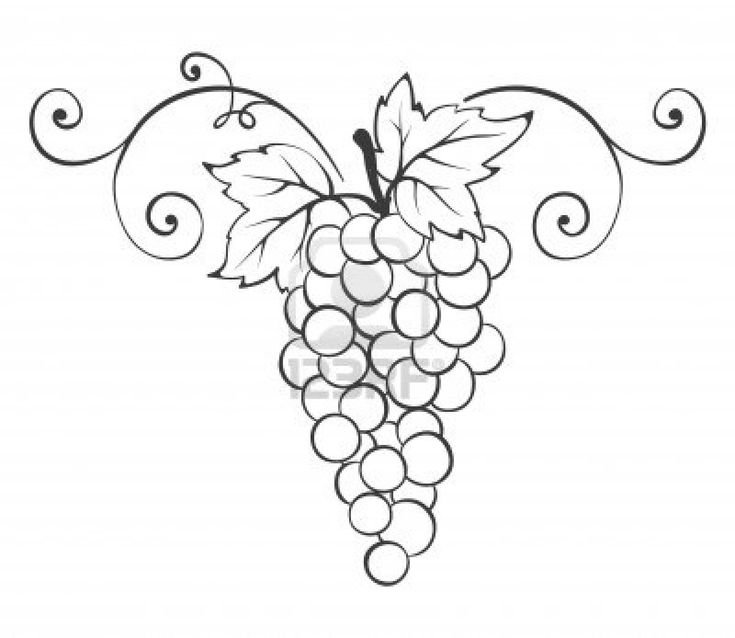 Трафарет виноград