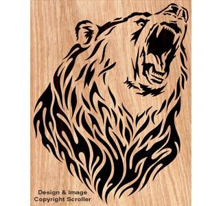 Выжигание по дереву медведь