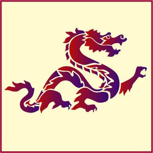 Трафареты китайских драконов