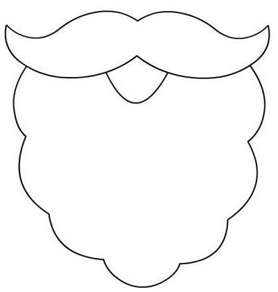 Борода Деда Мороза шаблон для вырезания