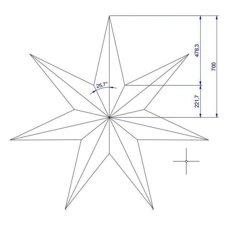 Чертеж звезды пятиконечной черчение
