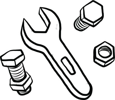 Раскраска винтики и болтики