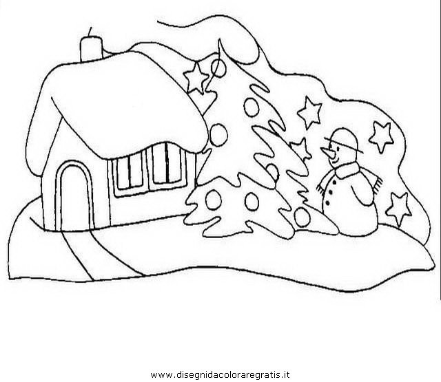 Зимний пейзаж раскраска для детей