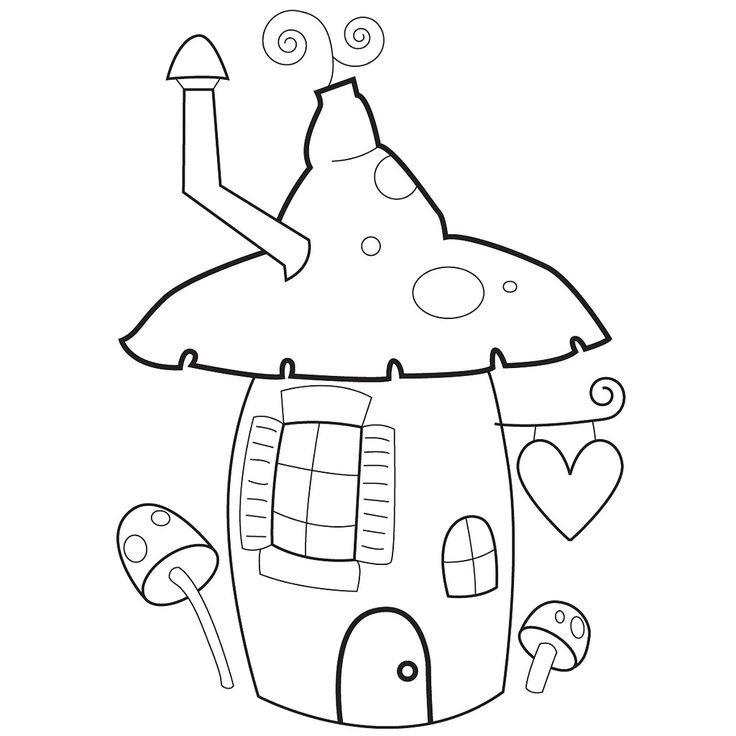 Сказочный домик раскраска