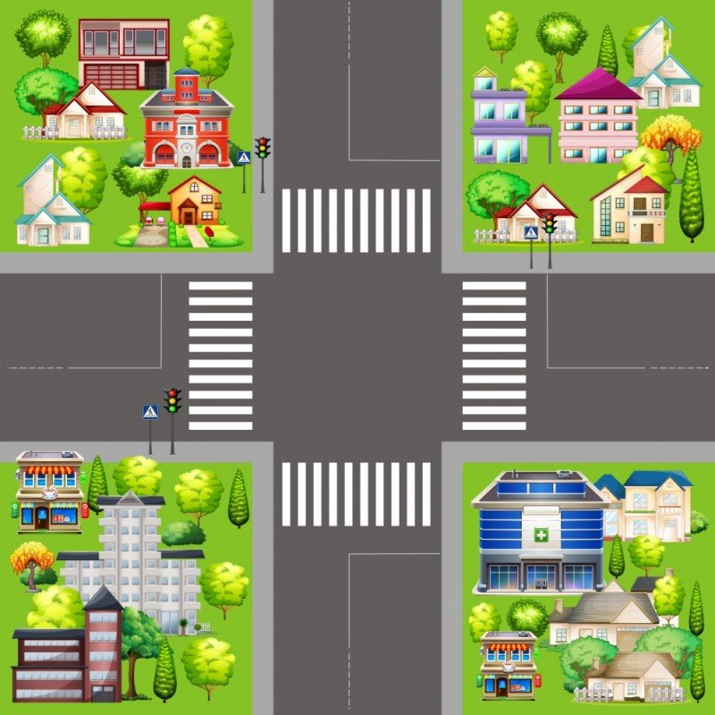 Макет дороги в садик