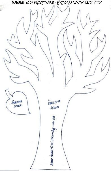 Трафарет объемного дерева