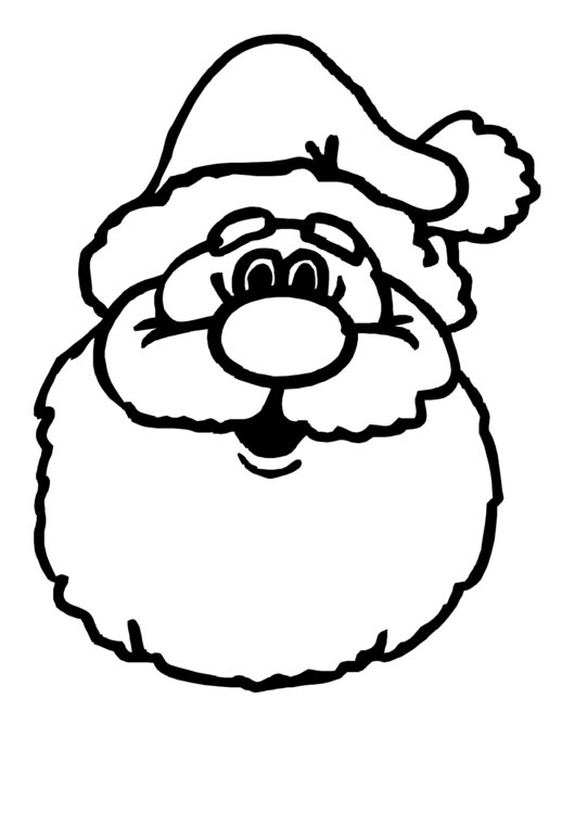 Лицо Деда Мороза раскраска