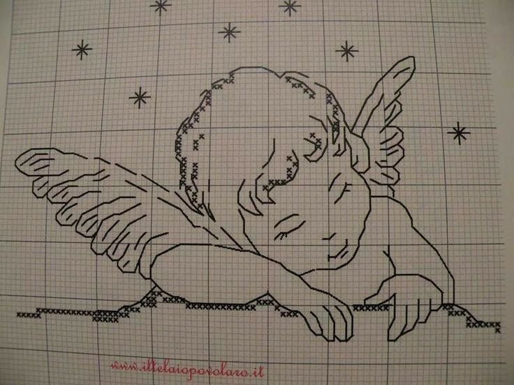 Вышивка крестом ангелочки схемы