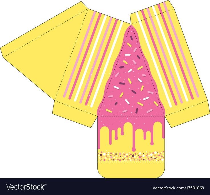 Трафарет кусочка торта из бумаги