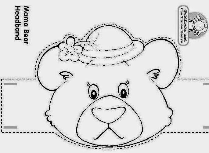 Маска медвежонка раскраска