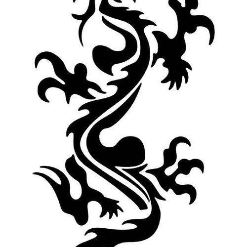 Трафареты драконов