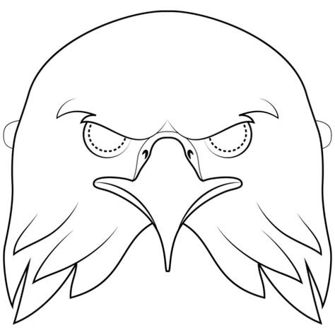 Макет масок птиц