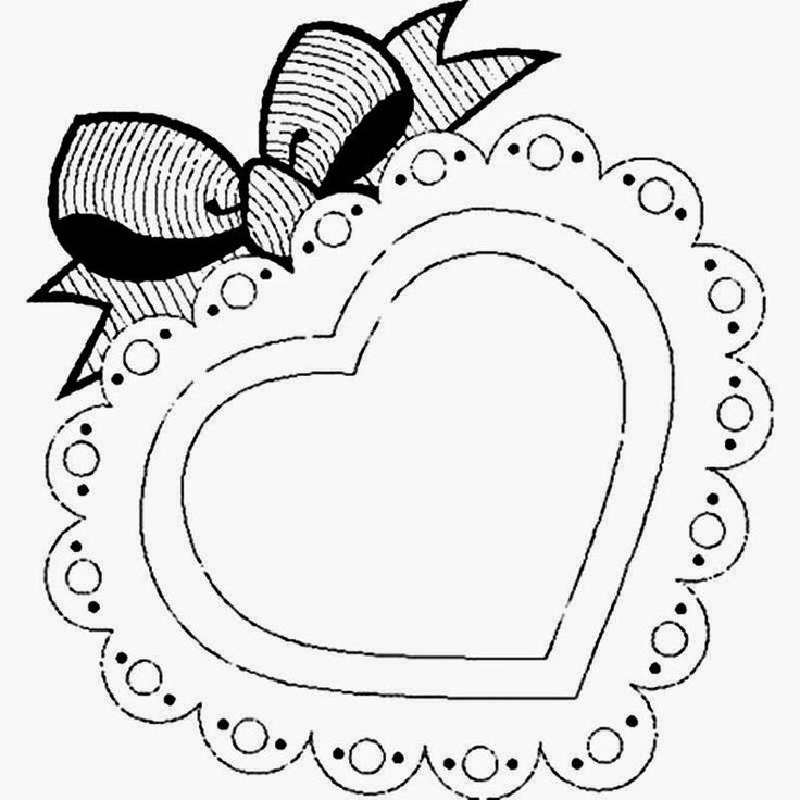 Раскраски для девочек сердечки