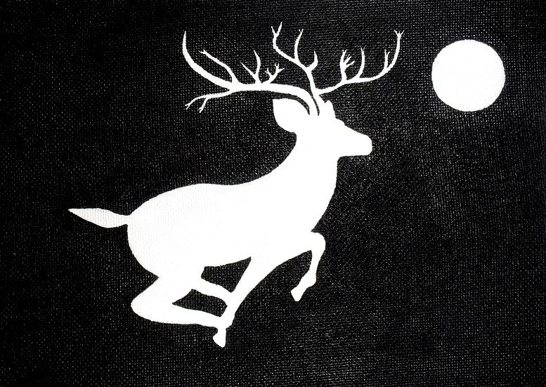 Трафарет оленя для вырезания
