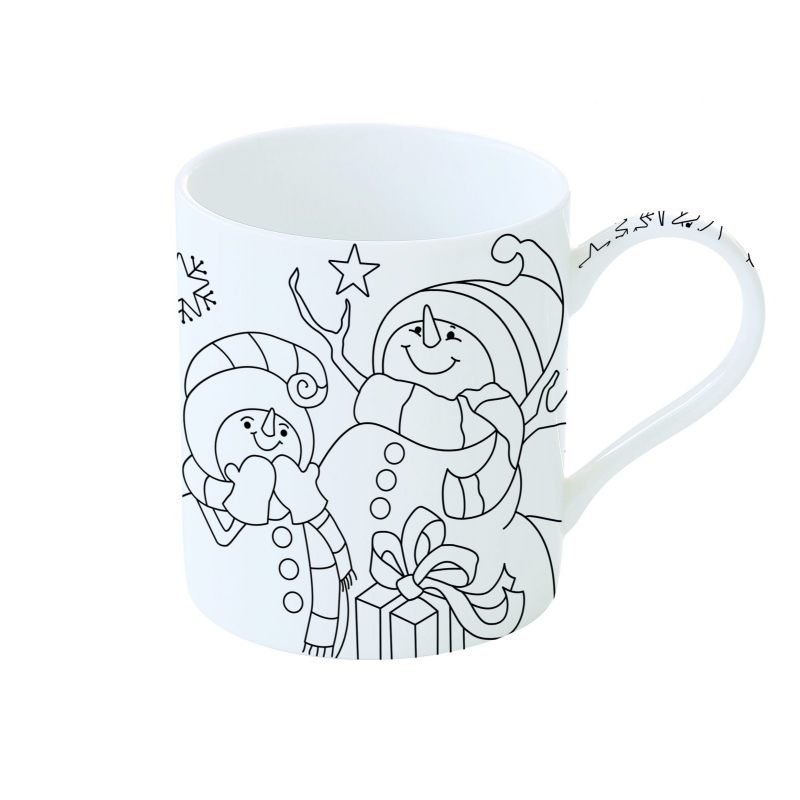 Кружки раскраски новогодние