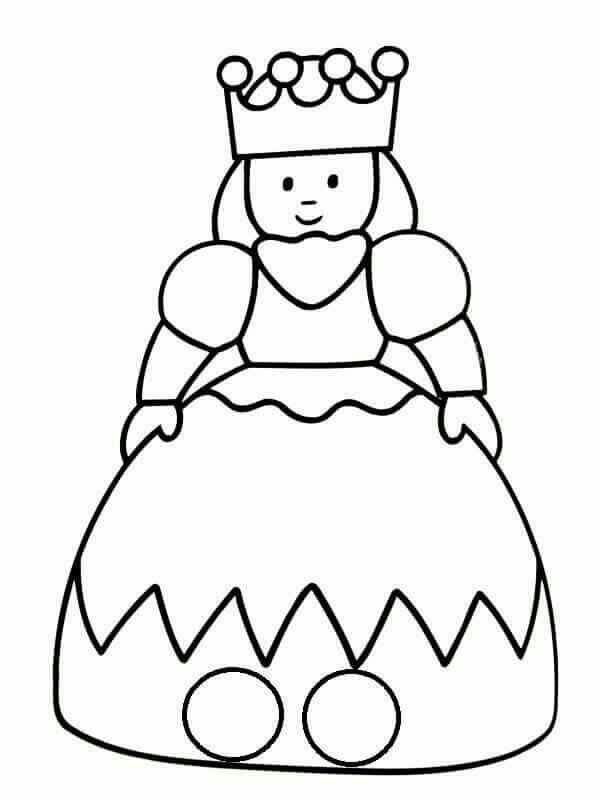 Рисунок для раскрашивания Королева