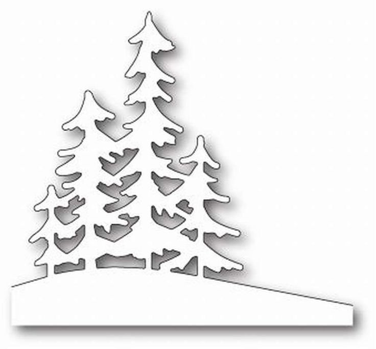 Трафарет елки для вырезания