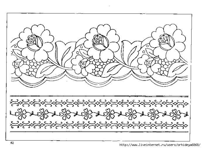 Растительный узор в полосе
