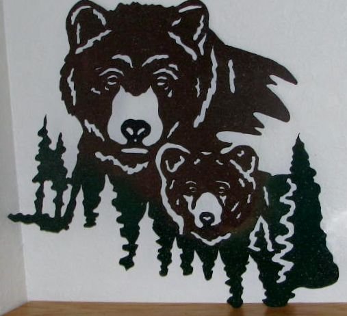Выжигание по дереву медведь