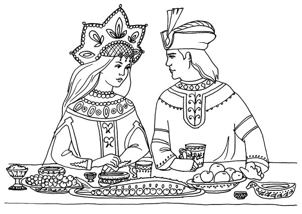 Пир раскраска