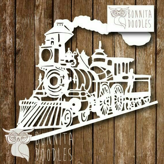 Вытынанка новогодний паровозик