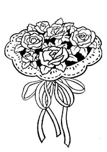 Трафарет букет цветов