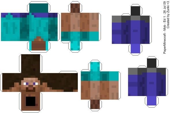 Майнкрафт из бумаги