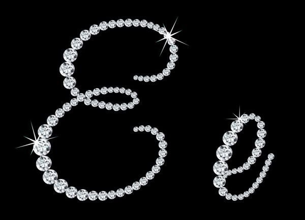 Буквы из страз