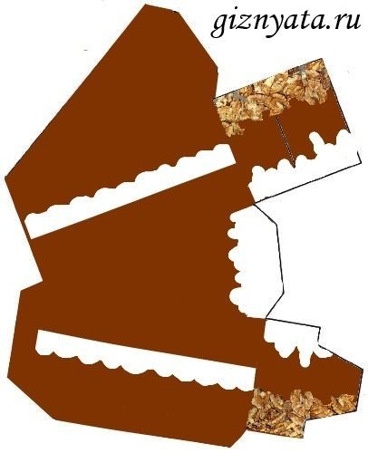 Шаблон картонный торт